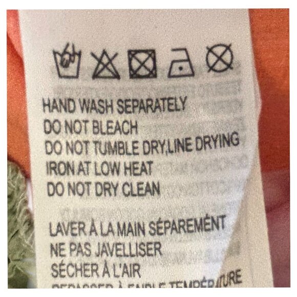 Farm Rio Rainbow Stripe Smocked Tie Strap Tiered Midi Dress Size S Designer - Picture 12 of 16